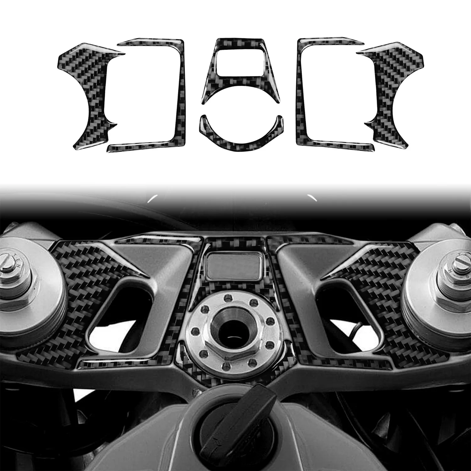 For Aprilia RS660 2021-2025 Car Accessories Real Carbon Fiber Interior Protector Moldings Cover