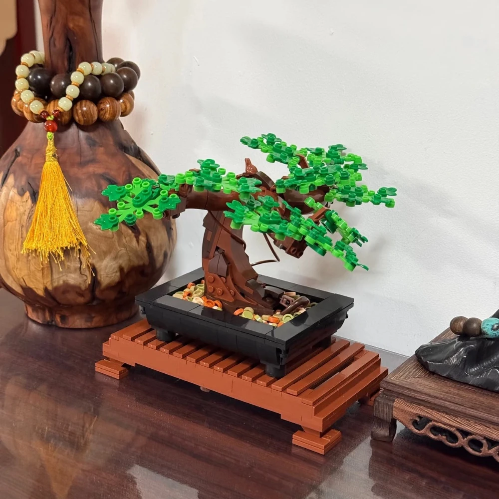 

home decor ornaments compatible bonsai tree flower bouquet building block brick model family desktop plant potted birthday gift