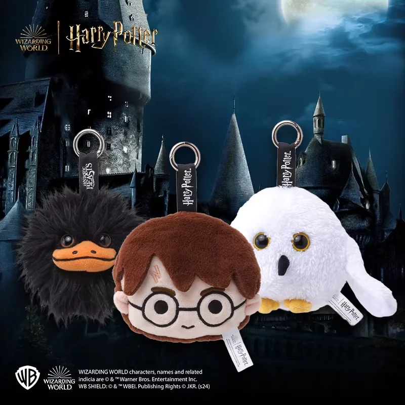 Auténtico llavero de felpa de Harry Potter, con diseño de Hedwig y Ron, ideal para colgar en la mochila, como monedero o para guardar objetos. Perfecto como regalo de cumpleaños o Navidad.
