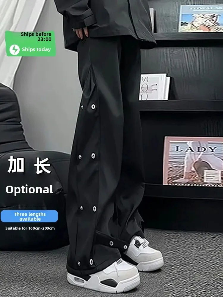 

Мужские брюки-карго с прямыми штанинами расширенного размера, американская рабочая одежда, осенние брюки с высокой талией, молодежные всесезонные брюки