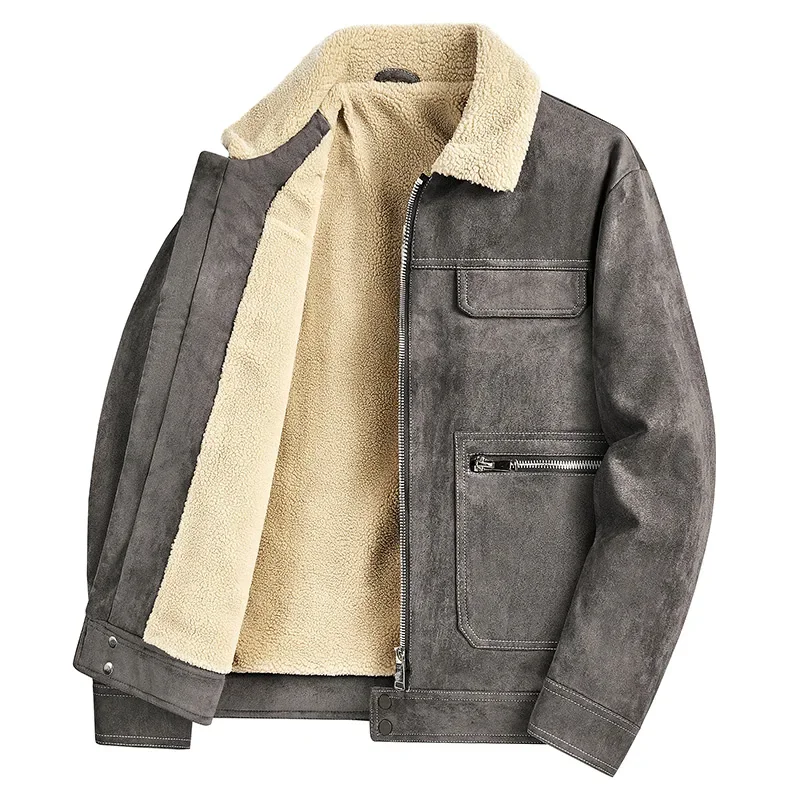 Men's Cotton Lamb Wool Jacket Trend Casual Outdoors Styles Men's Clothing Warm Coat Windbreak Autumn Winter Brand Jackets M981