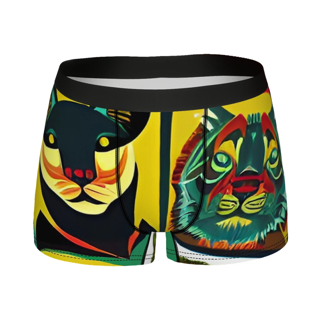 Spirit Animals Men Boxer Briefs Forest Animal Breathable Creative Underpants Top Quality Print Shorts Gift Idea