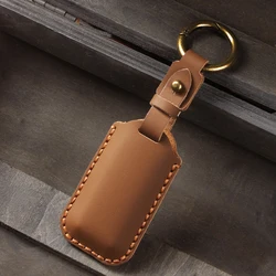 Leather Car Key Case Key Bag Car Smart Key Fob Cover Shell for Volvo S60 V60 S90 V90 Xc40 C40 Xc60 Xc90 Polestar 2 3 4 5 6