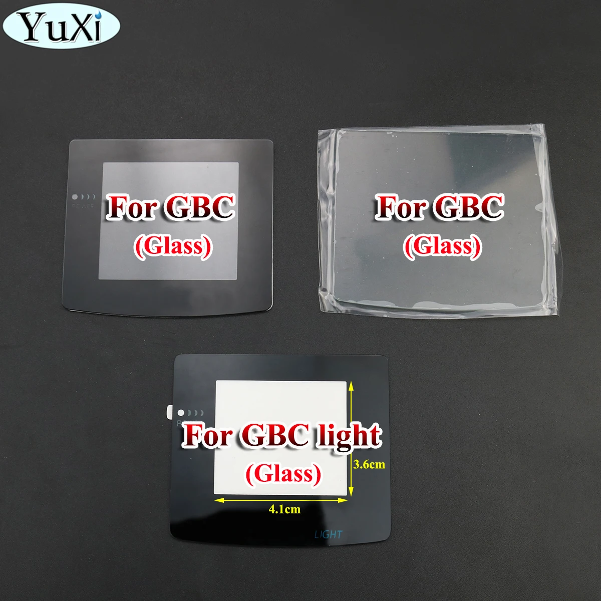 YuXi Glass For GameBoy Color for GBC Light Lens Protector Backlight Backlit LCD Screen Mod Lens Protector For GBC Color