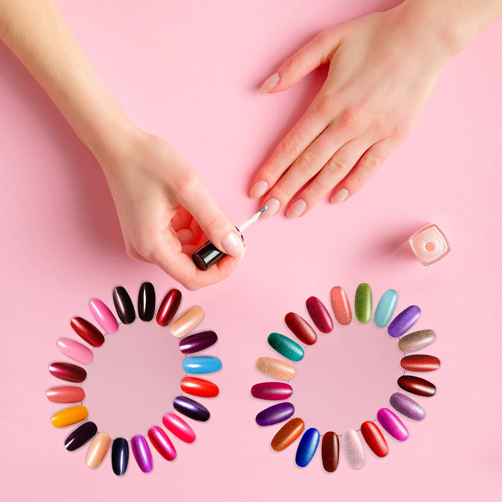 Clear Acrylic Nail Art Practice Wheel Tips Display Tool for DIY Salon Fake Nails Nail Art Accessories False Nails