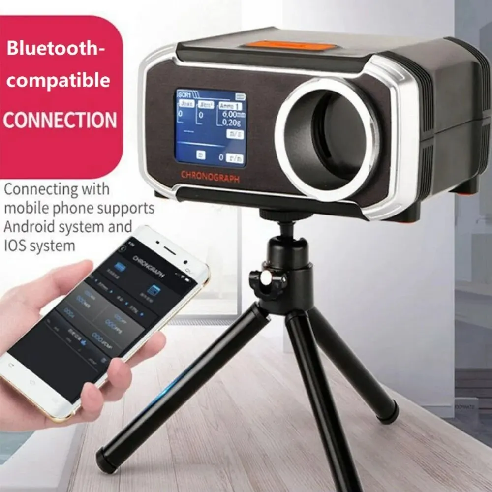 Velocity Measuring Instrument for Slingshot & Bow, Bluetooth‑Compatible Chronograph Speed Meter with LCD Screen Display
