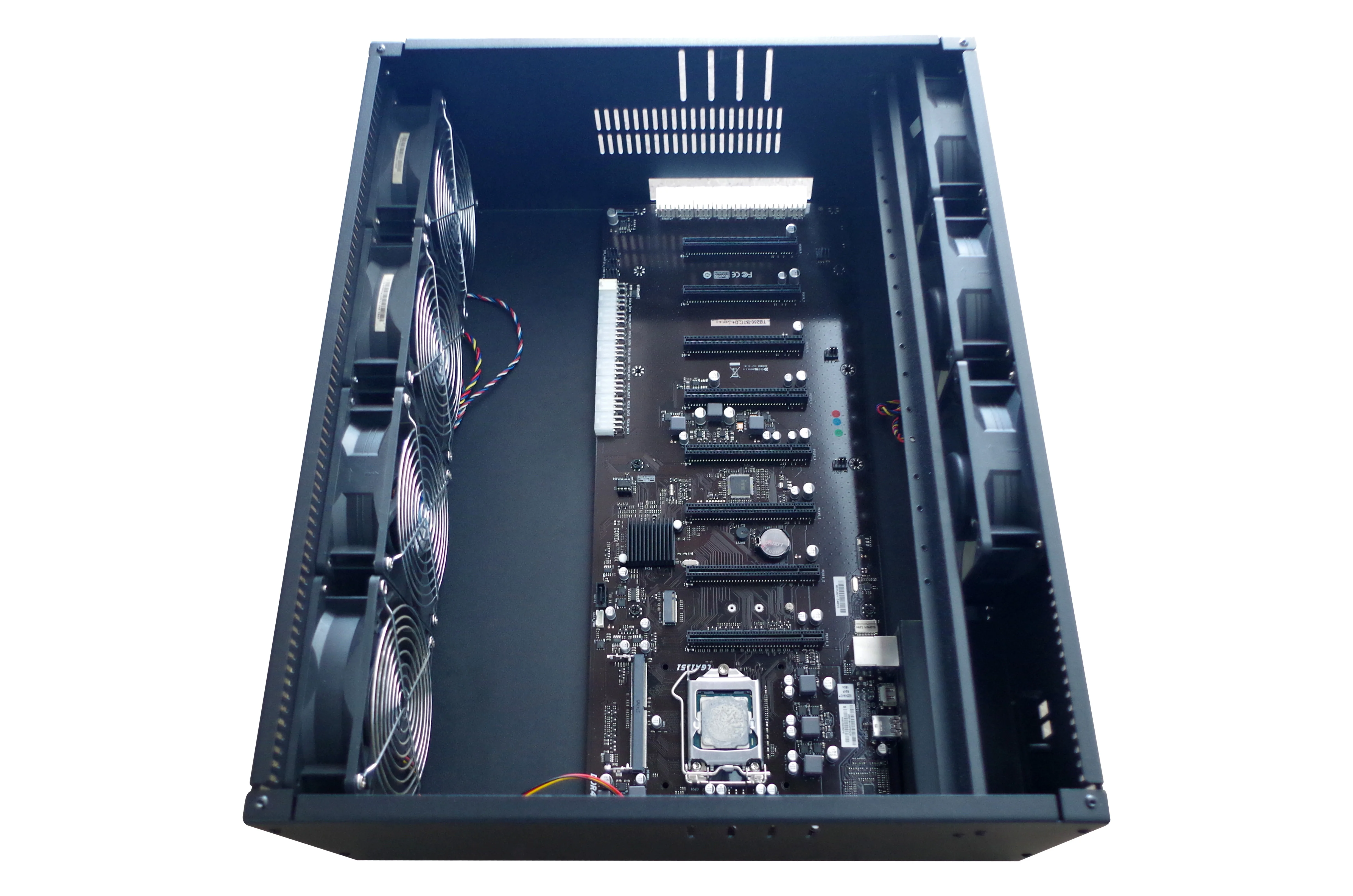 Special Price 8-GPU ATX Form Factor Aluminum Alloy Server Case 4Gb DDR3 RAM Computer Cases & Towers with 8-GPU Chassis and Fan