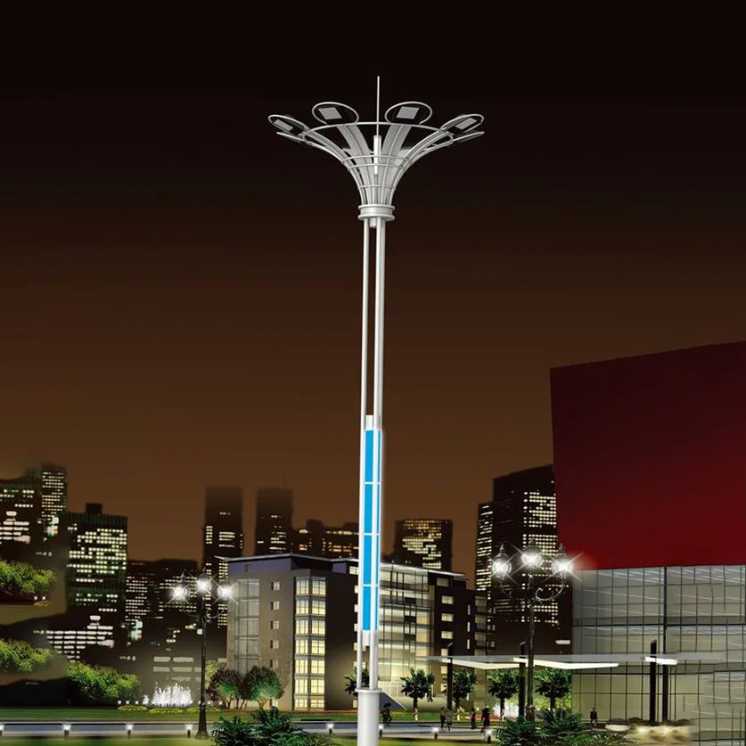 Luz de inundação de luz quadrada de cais com porta de luz de poste alto LED