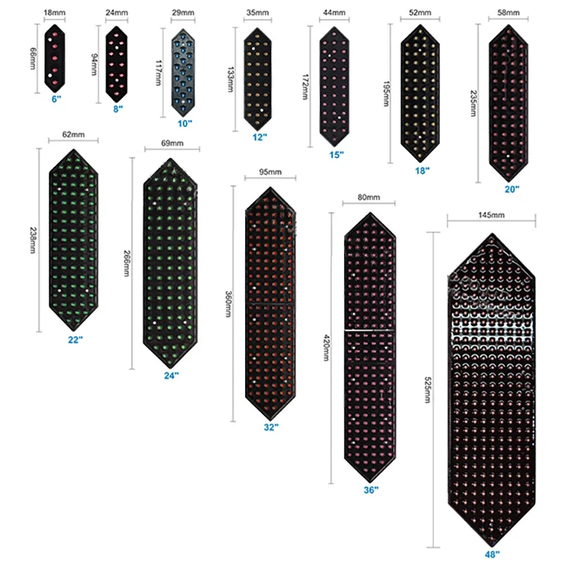 Letreiro Digital LED de 10 Polegadas para Posto de Gasolina, Módulo de Display de 7 Segmentos nas Cores Amarelo, Vermelho, Verde e Branco para Uso Comercial
