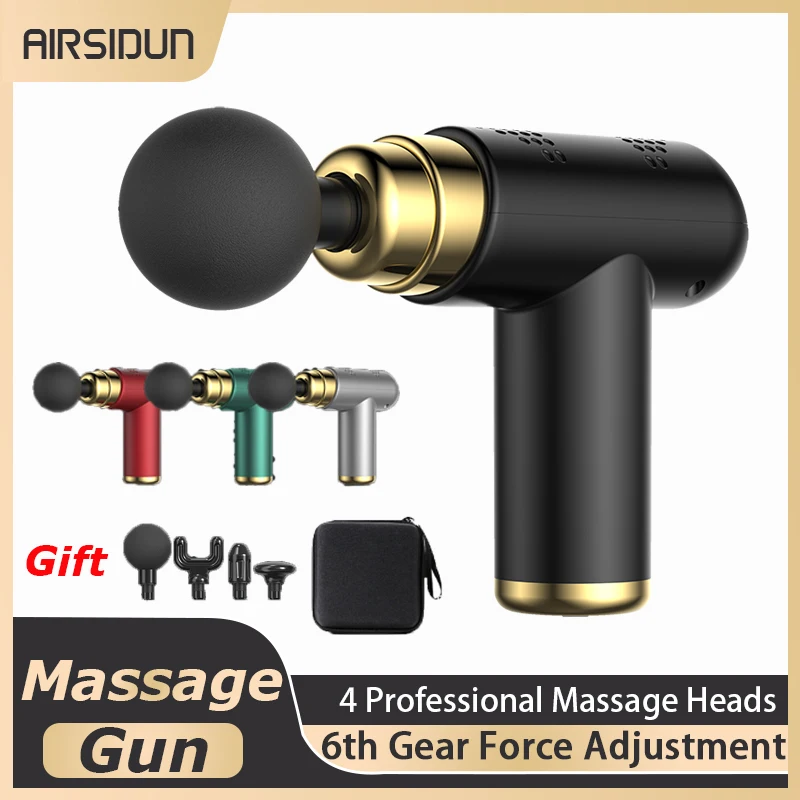 

Portable Massage Gun Fascial Gun Muscle Relaxation Electric Massager Pain Relief Body Thin Waist and Leg Fitness Equipment