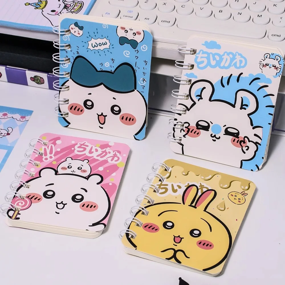 New Chiikawa Hachiware Mini Notebook A7 Paper for Students Stationery Cartoon Usagi Portable Coil Diary School Office Supplies