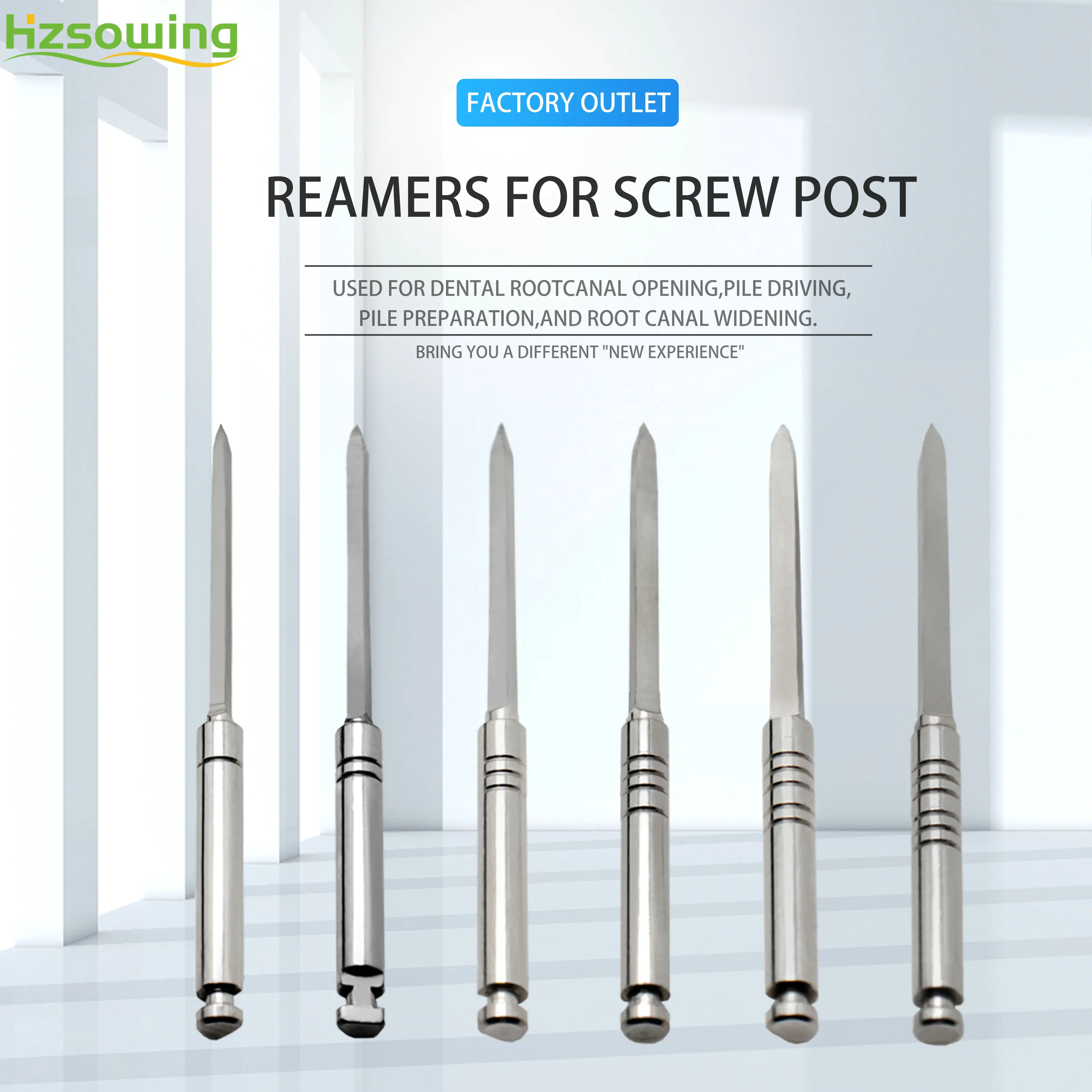 Dental Reamer Drills For Screw Post Stainless Steel Endo Root Canal Expansion Drill Bit Dentist Instrument Tool