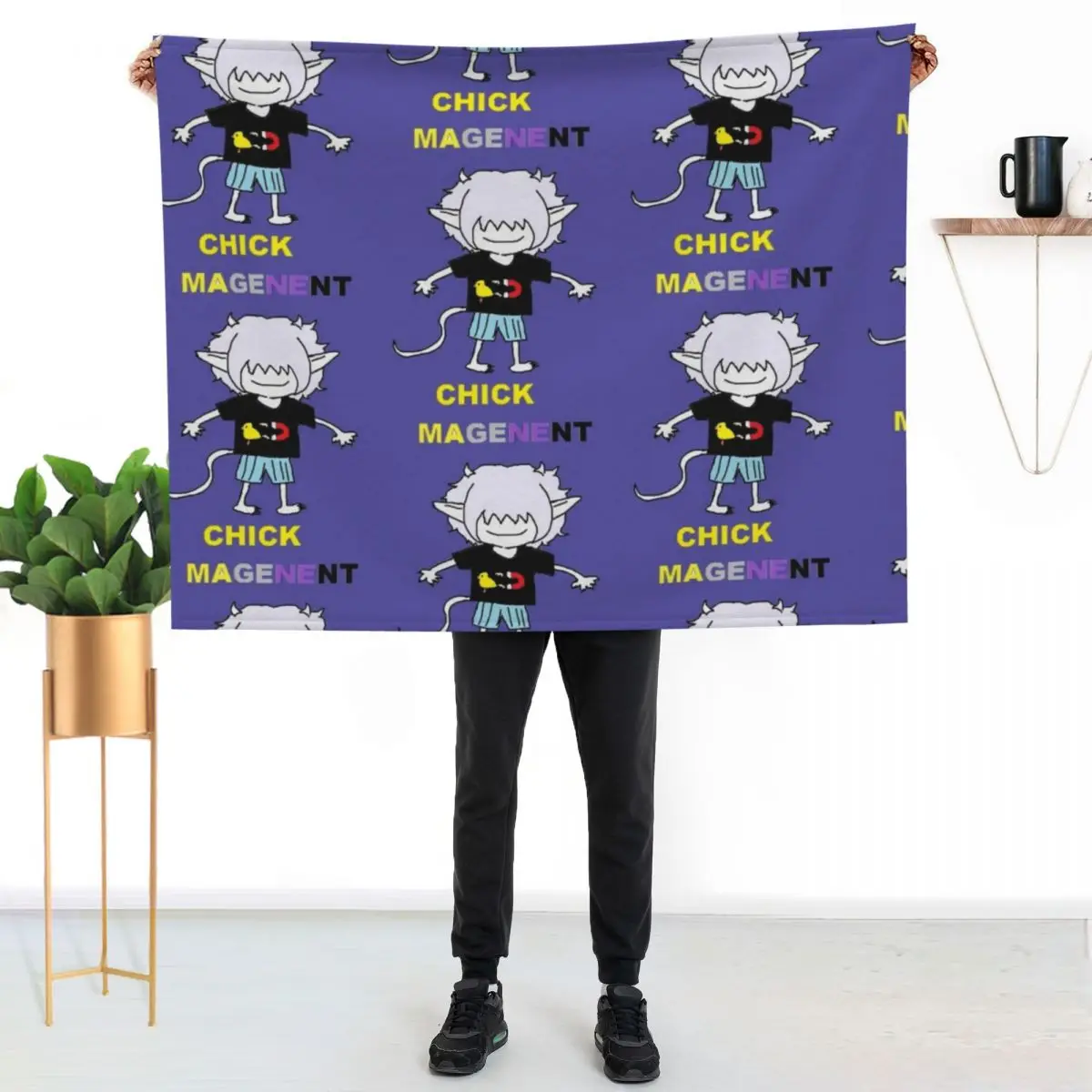 chick magnet *cooler version* Throw Blanket couch cozy soft plush fuzzy picnic outdoor blanket