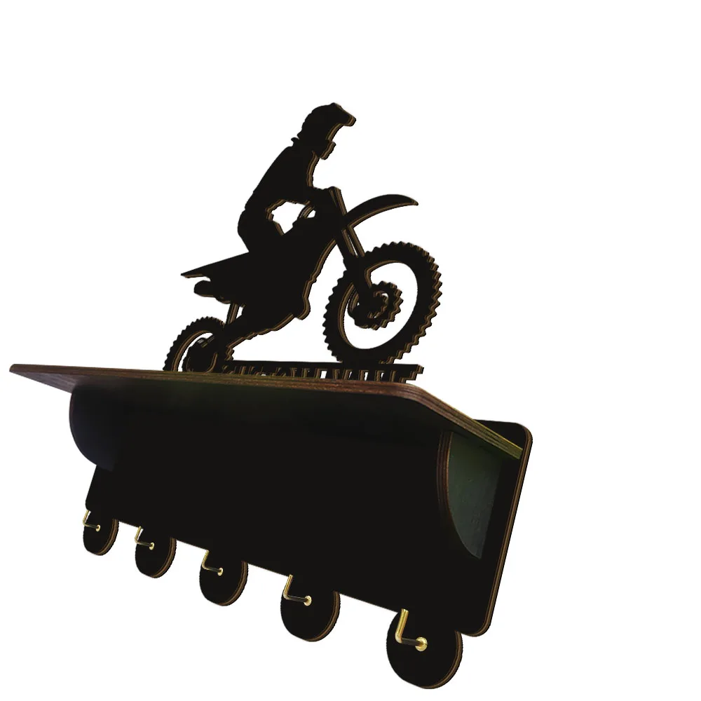Dirt Bike Key Hook Coat Hanger For Man Cave Garage Motocross Racing Multi-purpose Holder Clothes Rack Organizer Motor Biker Gift