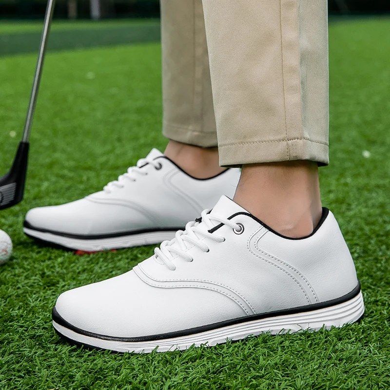 2024 New Golf Shoes Men\'s Comfortable Outdoor Dingless Golf Leisure Anti Slip Walking Training Shoes Size 38-47