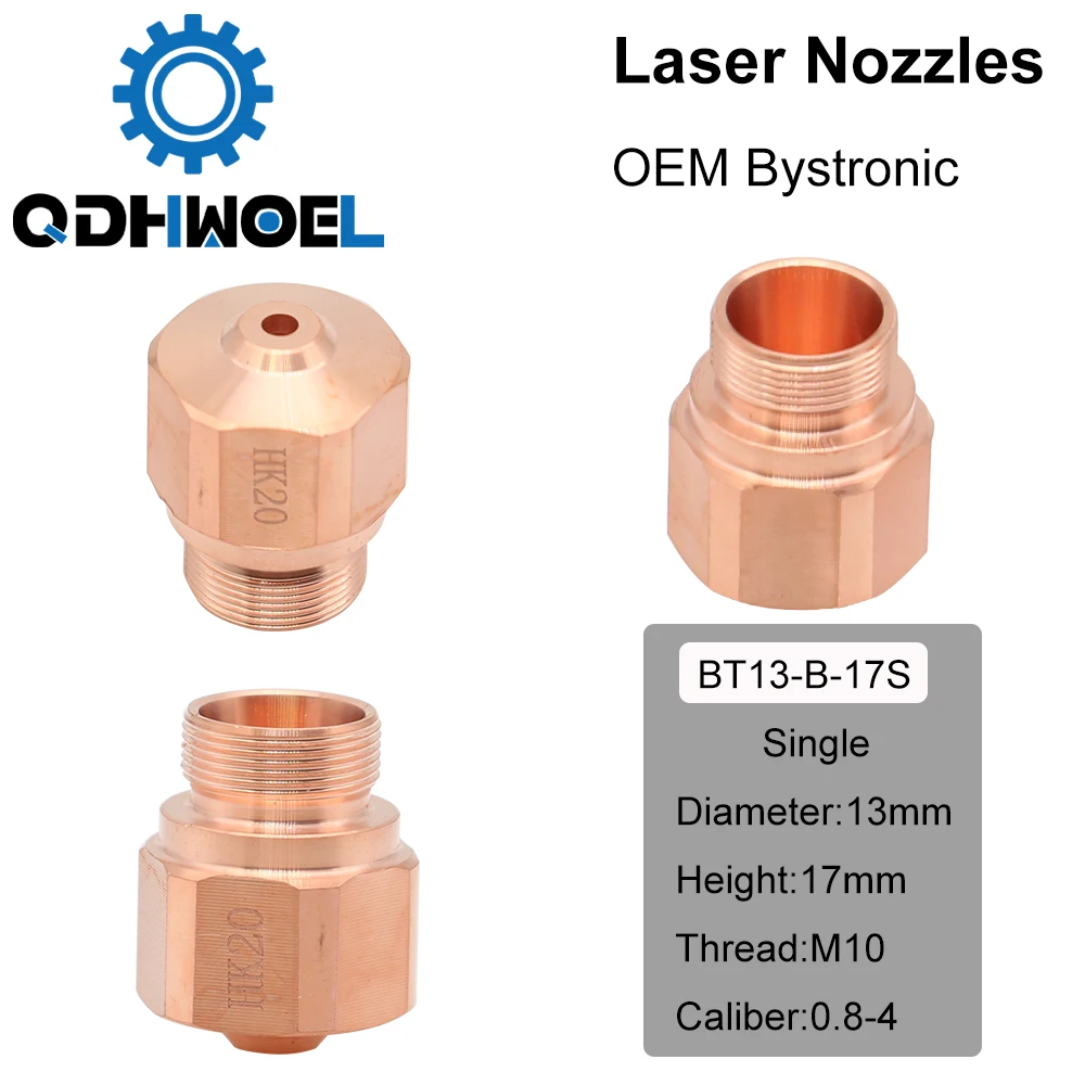 QDHWOEL  HK08 HK10 HK12 HK15 HK17 HK20 HK25 HK30 Laser Nozzles for OEM  Fiber Laser Cutting Machine