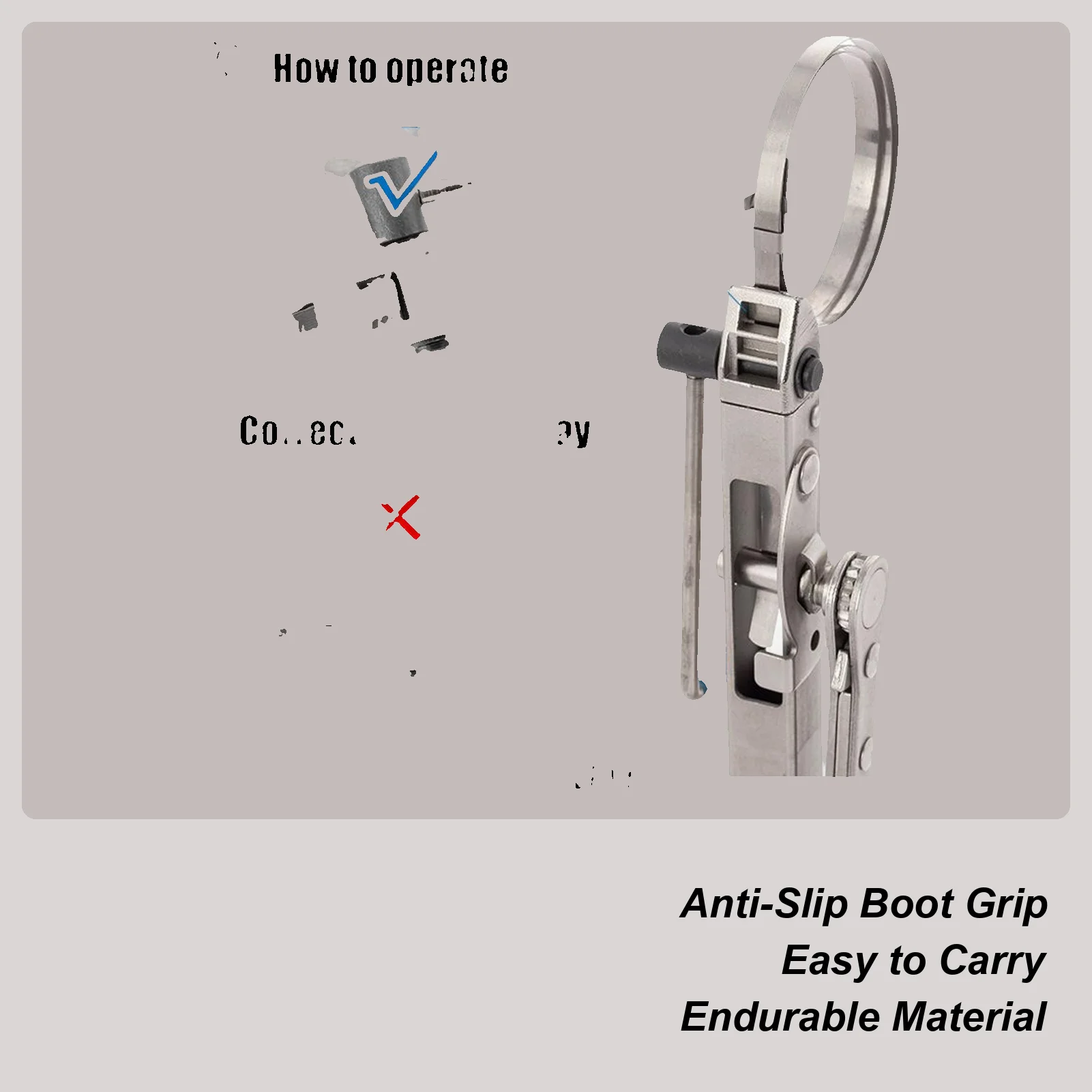 Axle Boot Clamp Tool Heavy Duty Tightener With Ratchet Steel CV Boot Clamping Tool For Car Maintenance Vehicle Suspension Work