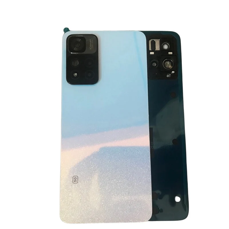 Nuevo para Xiaomi Redmi 11 Pro Plus 5G cubierta de batería carcasa de puerta trasera de cristal con lente de cámara Note 11 Pro + piezas