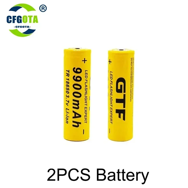 18650 3.7V 9900Mah Oplaadbare Batterij Voor Led-Flitsbatterij 18650 Batterij Groothandel + Usb-Oplader + Gratis Verzending