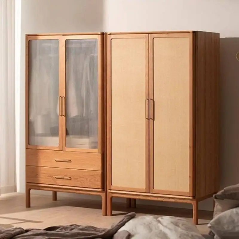 Japanes Style Wardrobes European Modern Luxury Wooden Bedroom Wardrobes Space Saving Storage Armarios De Ropa Furniture Home