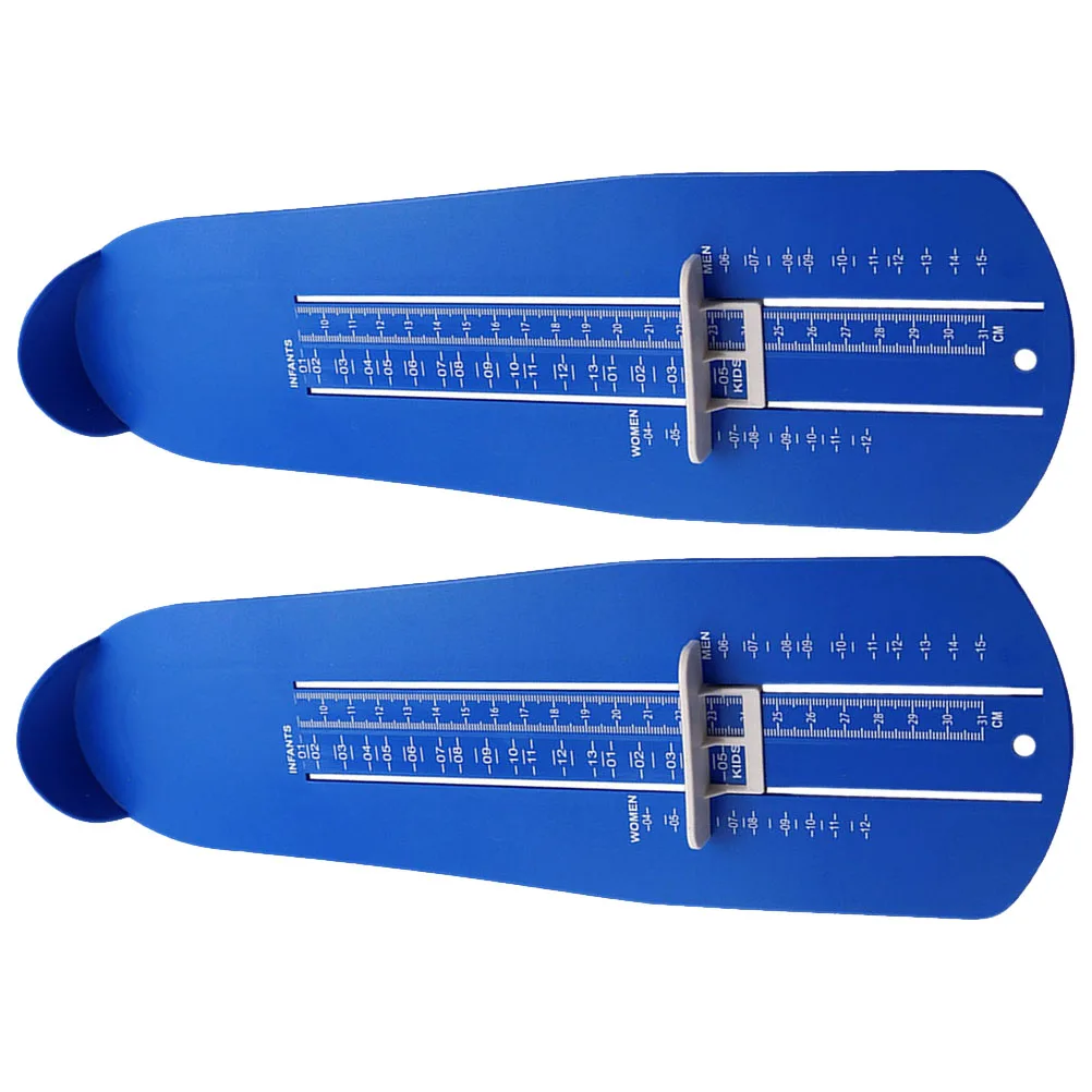 

2pcs US Foot Measuring Ruler Blue Shoe Sizer Length Devices Gauge Foot Size Measure Ruler Tool Lightweight Durable