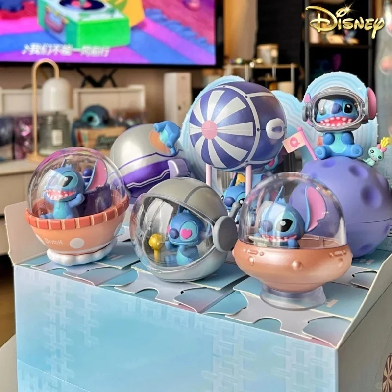 

Genuine Disney Stitch Blind Box Space Adventure Series Mysteries Box Figurine Ornamnet Collectible Desktop Model Kawaii Gift Toy