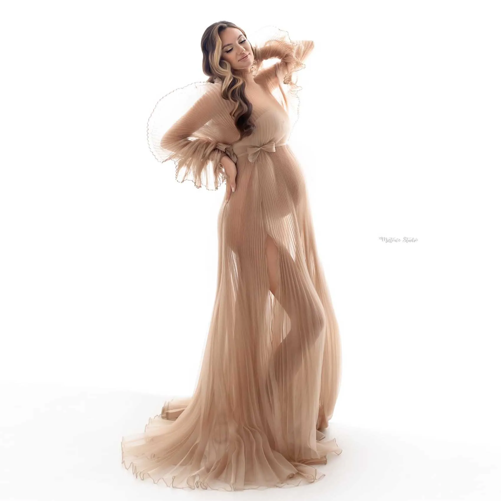 Hot Pink Pleated Or… - image