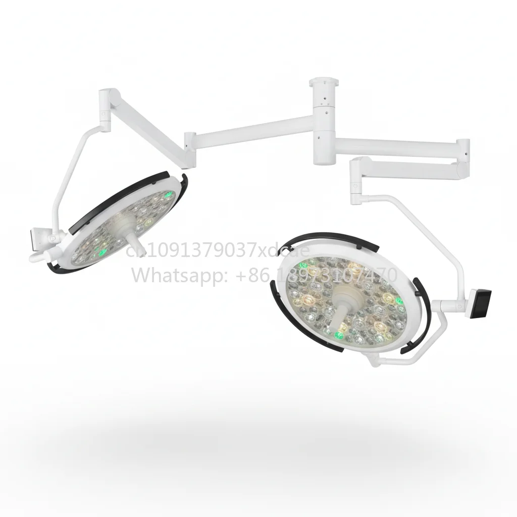 2026 New Ceiling Mounted Double Head LED Surgical Operating Light, Or Theater Lamp, High Quality . Equipment
