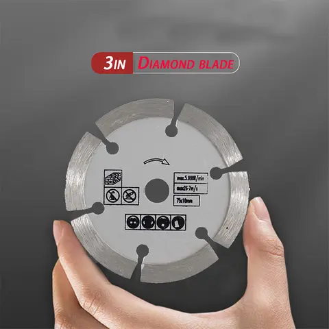 3 인치 백운석 커팅 블레이드 75*2.0*10mm 그라인딩 휠 블레이드 앵글 그라인더 톱 블레이드 타일 절단 용 세라믹 콘크리트 대리석