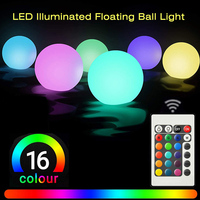 led luminous ball light outdoor lawn floating swimming pool decoration night lights colorful remote control toy lamp