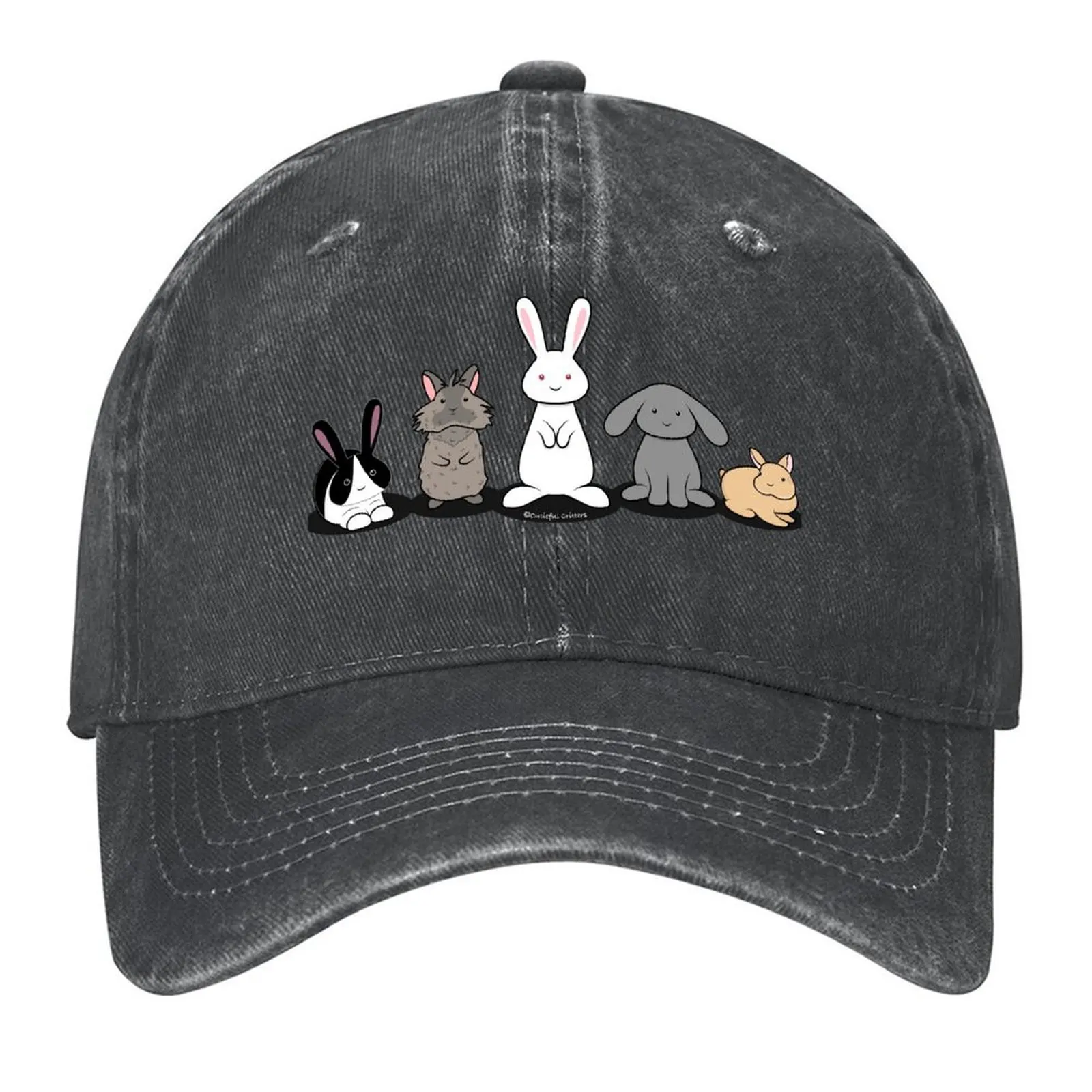 

My favorite breed is rescued - bunnies Baseball Cap Golf Cap Visor Fashion Beach Snap Back Hat Baseball Men Women's