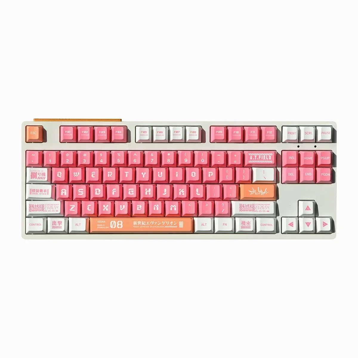 Pink and white mechanical keyboard keycap 129 keys five-sided hot sublimation original factory height adaptation 64/68/75/84, et