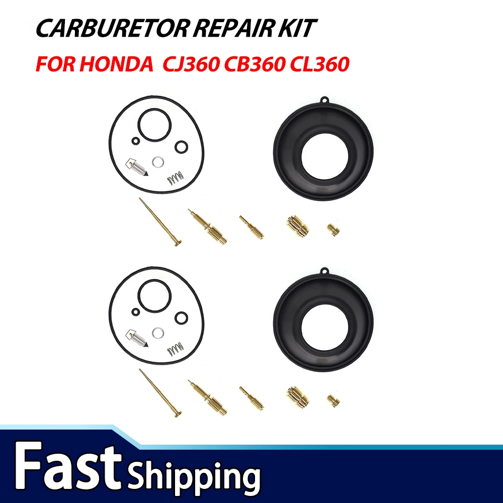 

2 Sets Carburetor Repair Rebuild Kit For Honda CJ360 CB360 CL360 Motorcycle Carbs Rebuild Set Slide Gasket Parts Aftermarket