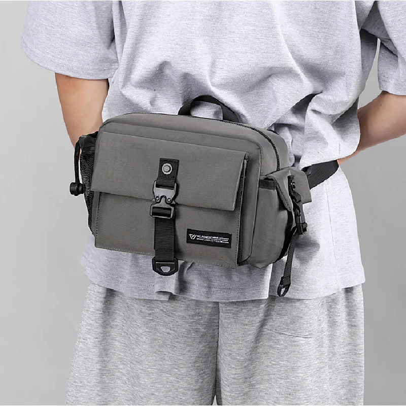 High Quality Nylon Men Crossbody Bags 2024 New Fashion Multifunction Shoulder Bag Large Capacity Casual Travel Waist Packs Male