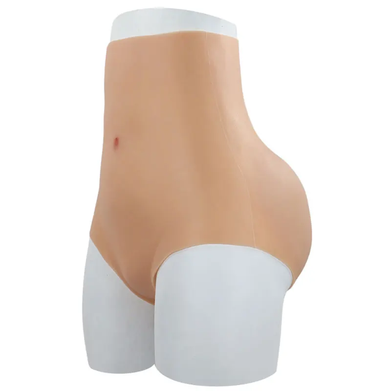 MUSIC POET High Waist Silicone Buttocks Lifting Padded Hip Enhancement Pants Fake Ass Shaping Sexy Figure Body