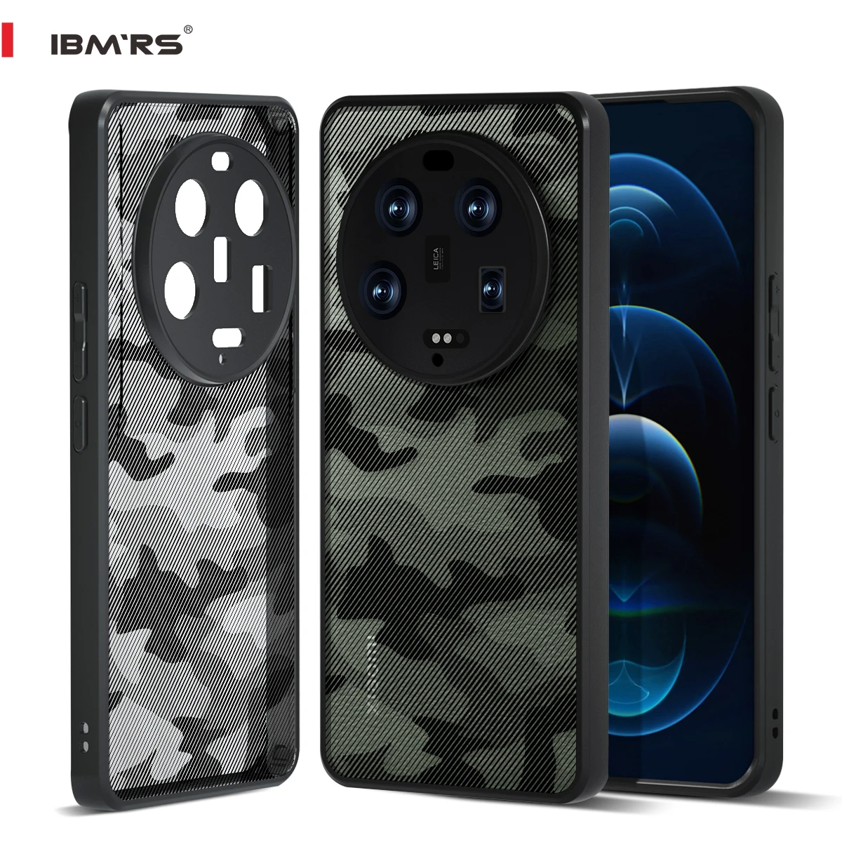 

Чехол для Xiaomi 13 Ultra, противоударный чехол для телефона IBMRS с защитным кольцом для камеры, матовый нескользящий мягкий гелевый чехол из ТПУ