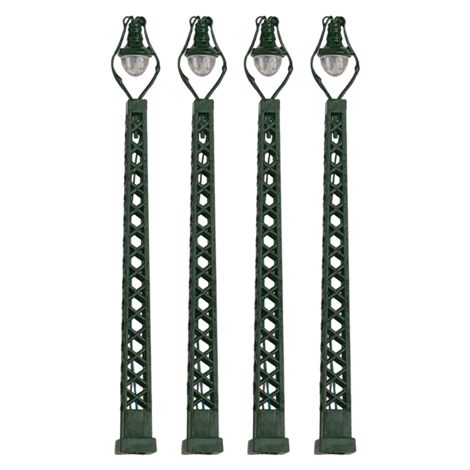 Model Railway Light Get Superior Lighting for Your Model Train Layouts with 4Pc LED Lattice Mast Lights 3V DC Connection