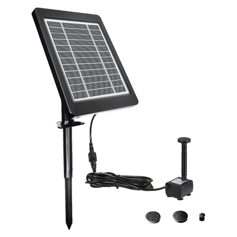 

RR-200L/H Solar Panel Water Fountain Pool Pond Garden Water Sprinkler Sprayer Black Plastic For Bird Bath Water Fountain Pump