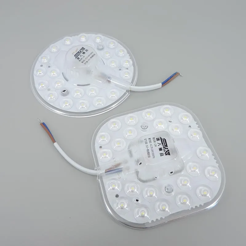 36W 24W 12W LED Ring PANEL Circle white Light source SMD2835 chips LED square Round Ceiling board circular lamp board AC 220V