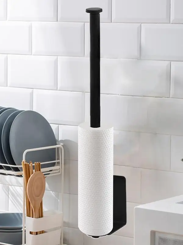 Edelstahl Papier Handtuch Halter Punch Free Küche Papier Handtuch Lagerung Rack Bad Papier Rollen Halter Bad Zubehör