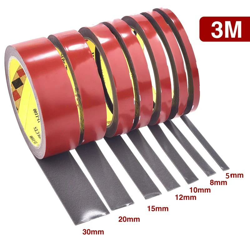 Cinta adhesiva de doble cara Extra fuerte para coche, adhesivo especial de alta viscosidad para fijación de montaje, sin dejar rastros, 3M