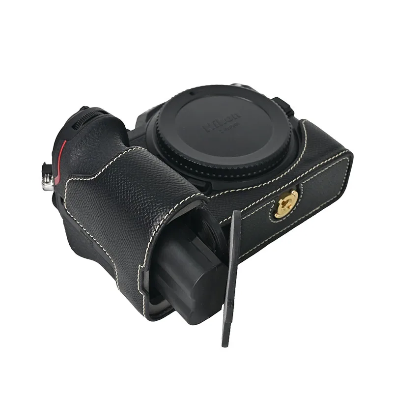 PU Leather Protect Camera Half Bag Grip Case  for Nikon Z7 Mark II Z6 Mark II Z5II Z7 Z6 Z5 Camera Bag Protective Shell