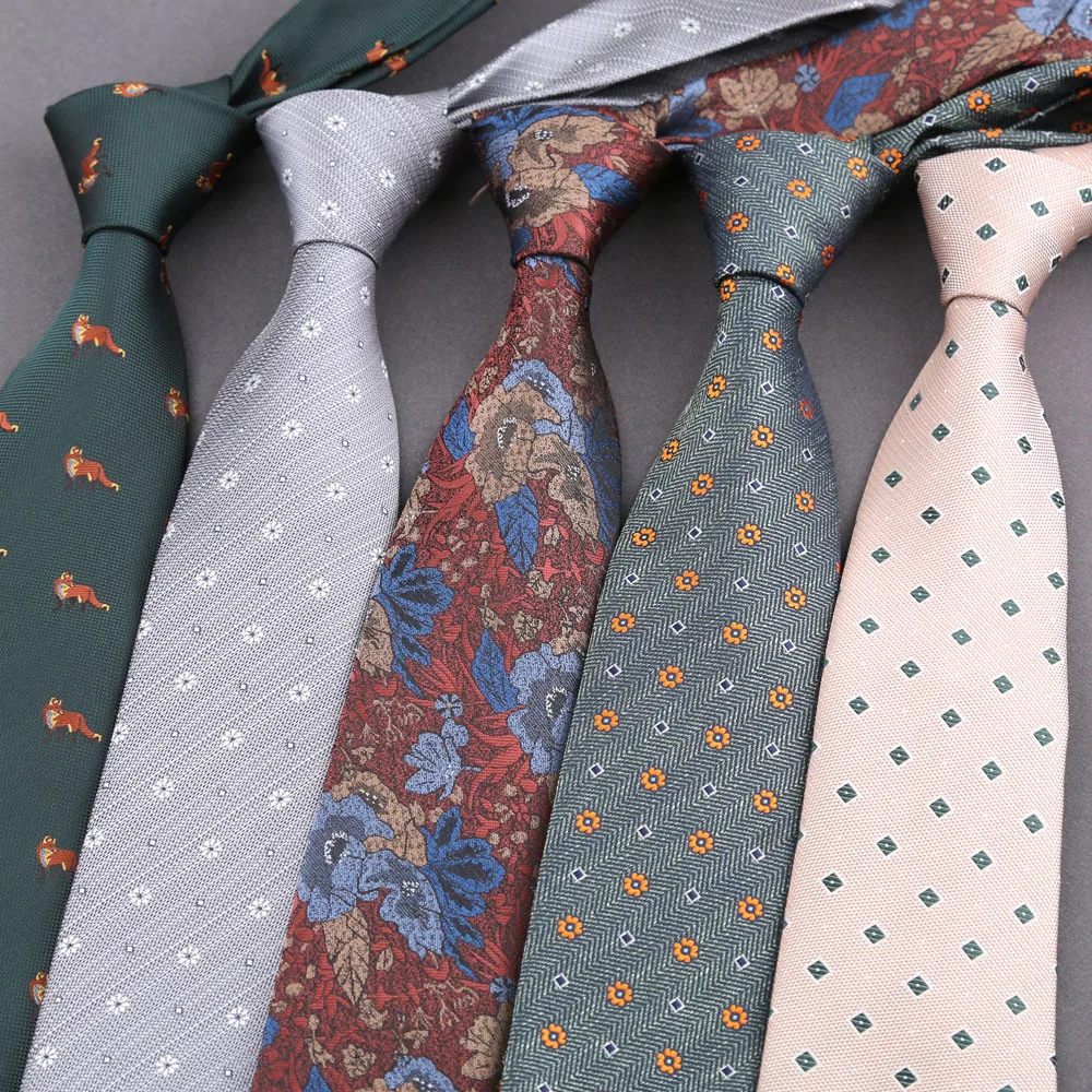 Corbatas de lujo con estampado floral de Paisley de 7-8 cm para hombre, corbata moderna para caballero en verde oscuro y rojo, accesorios para bodas, negocios, fiestas, regalo.