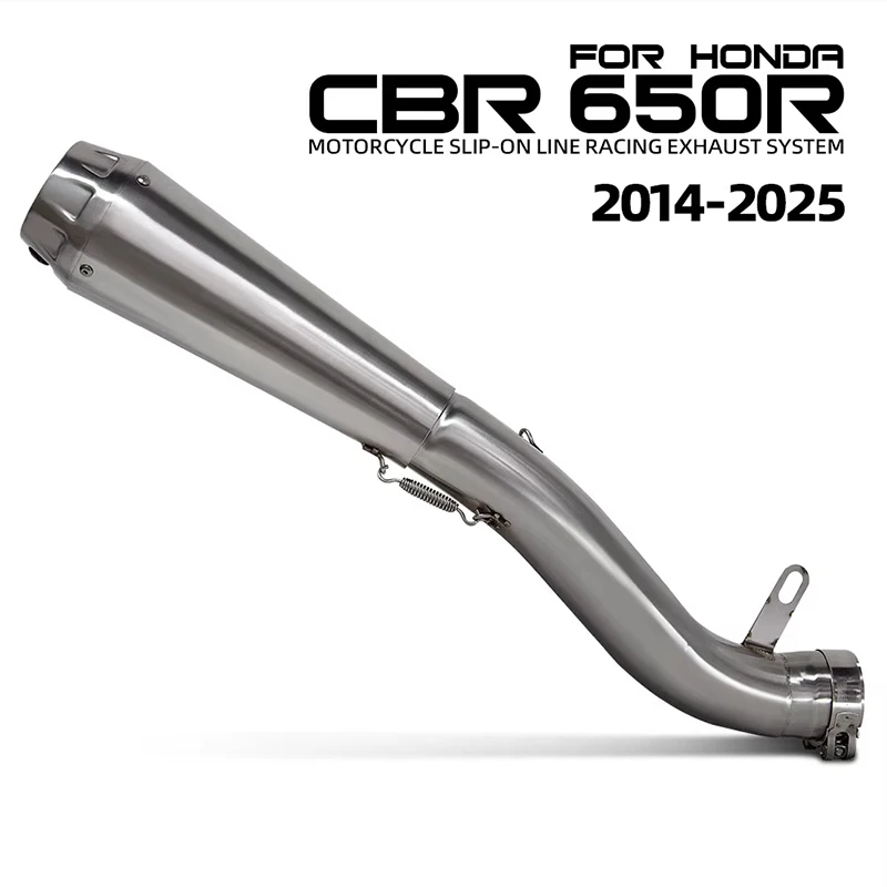 For Honda CBR650R CB650R CBR650F CB650F 2014-2025 Motorcycle Slip on Line Exhaust Middle Link Pipe ARRO Muffler with DB Killer