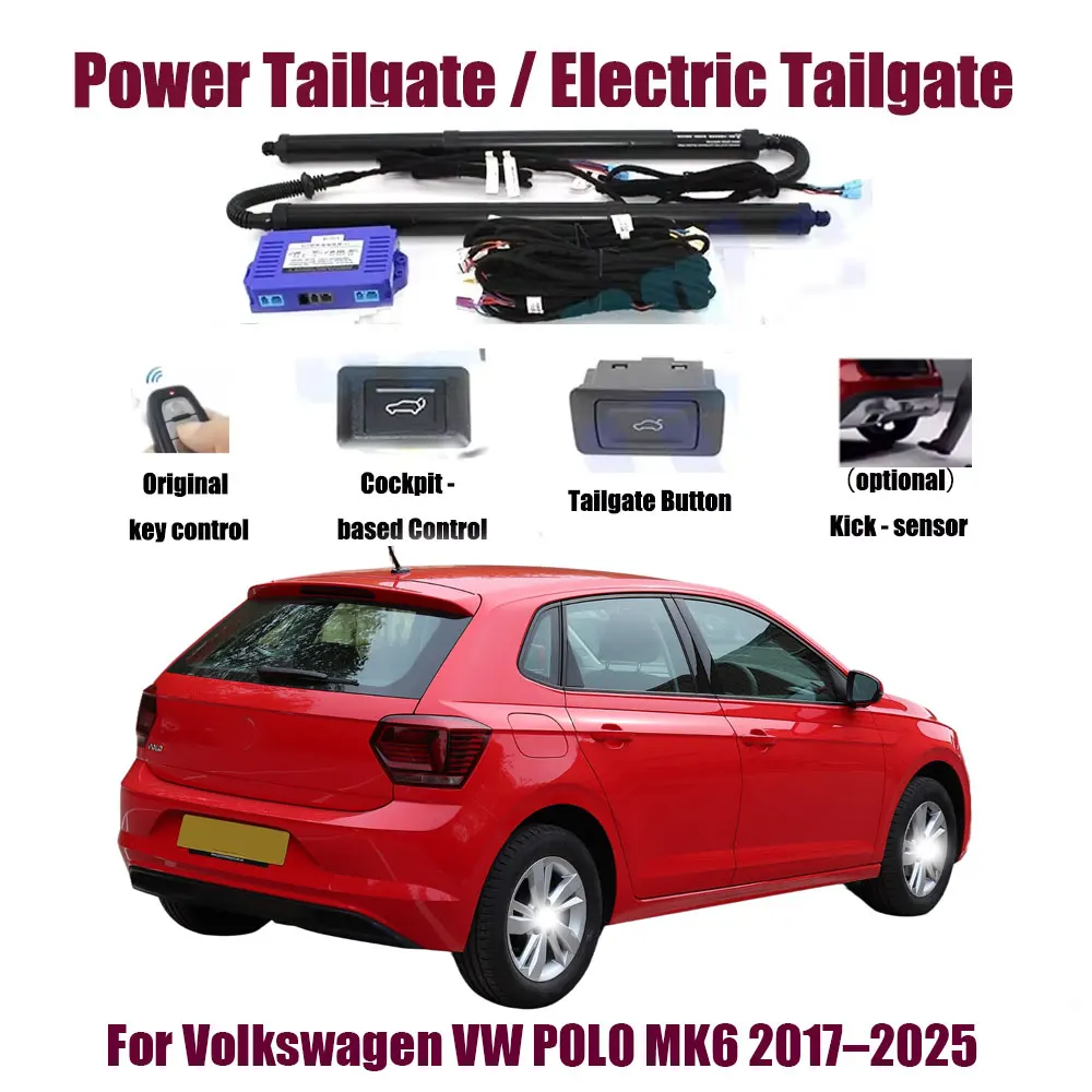 

Для Volkswagen VW POLO MK6 2017-2025 Автомобильный автоматический подъемный комплект, открывающий багажник, интеллектуальный электрический подъемник, задняя дверь с электроприводом