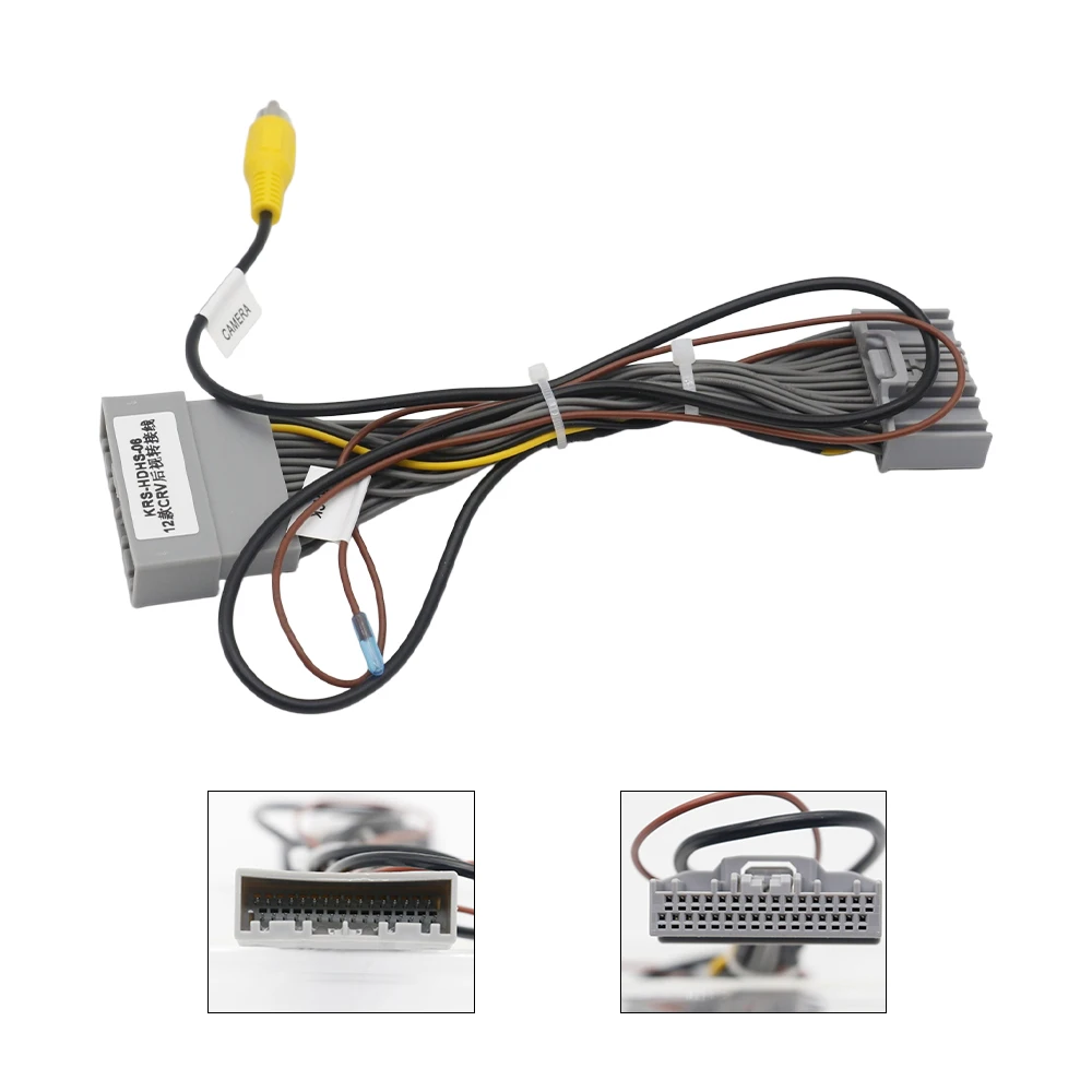 Car Reverse Parking Camera Video Plug Converter Cable Wire Adapter For Honda CRV 2012-2015