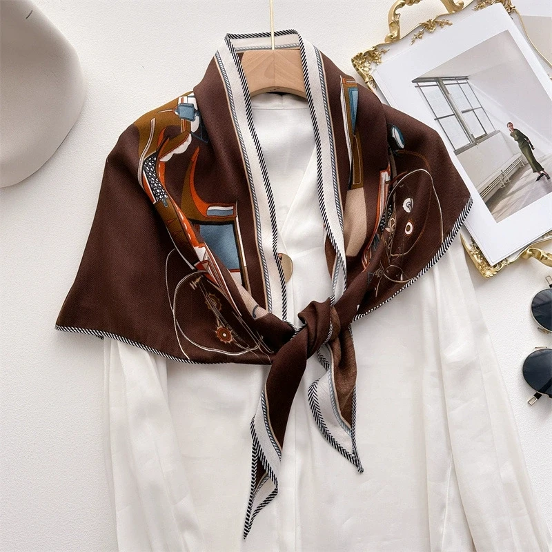 

Роскошный треугольный шарф с геометрическим рисунком, теплый, уютный, универсальный, осенне-зимний, ретро-галстуки, платки