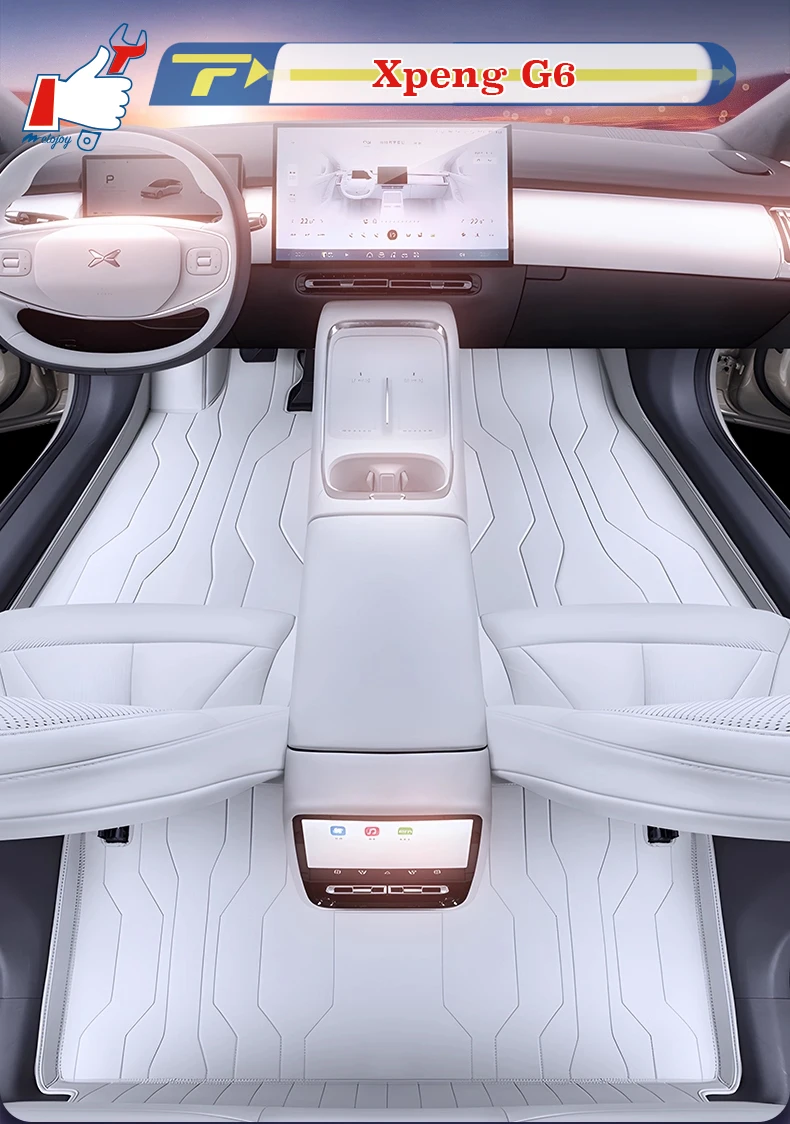 

Автомобильный напольный коврик с левым рулем для Xpeng G6 2025, полностью окруженный коврик для ног, напольный коврик, водонепроницаемый коврик