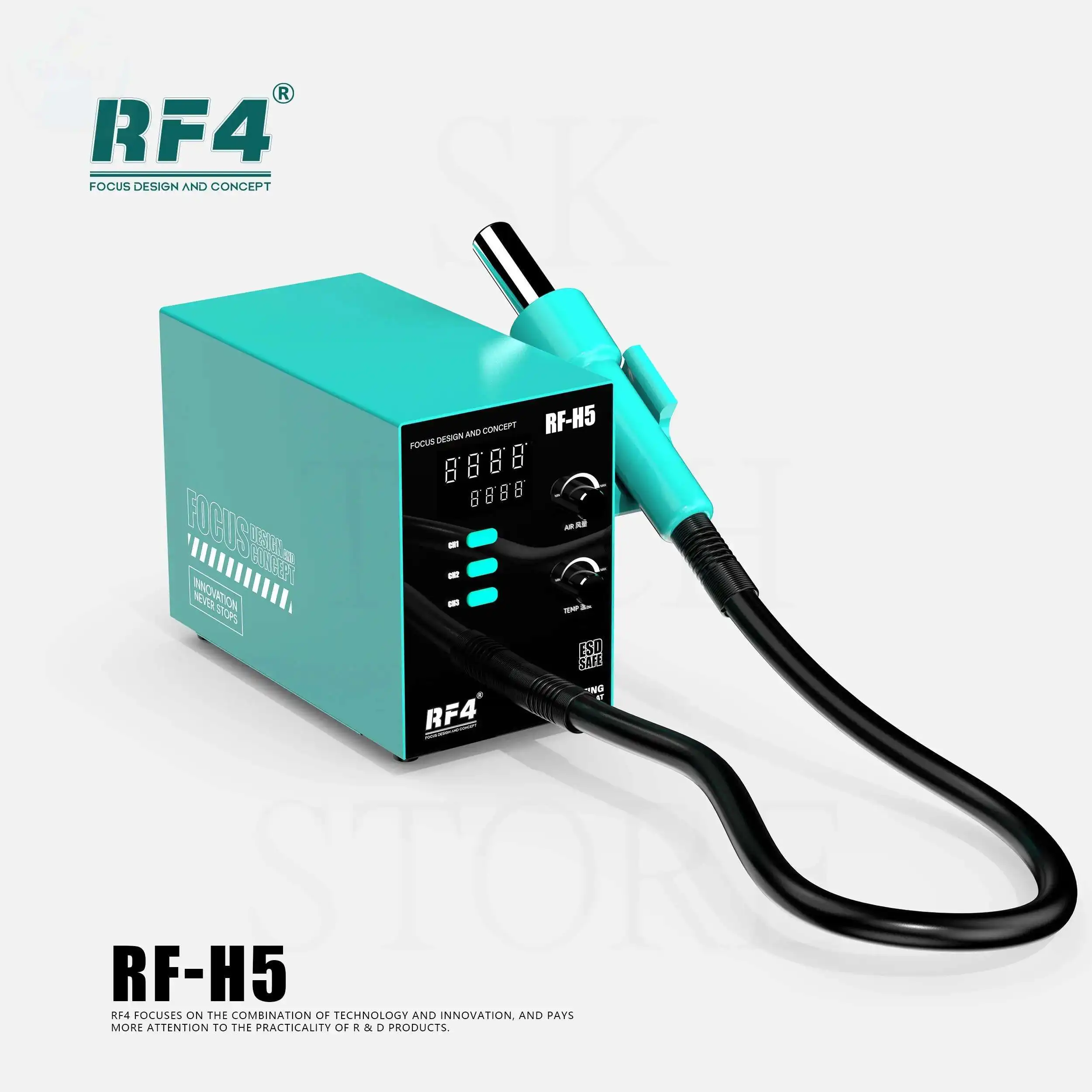 High Power Hot Air Tool Welding Station with LCD Display RF4 RF-H5 BGA Rework Fast Desoldering Repair Tool
