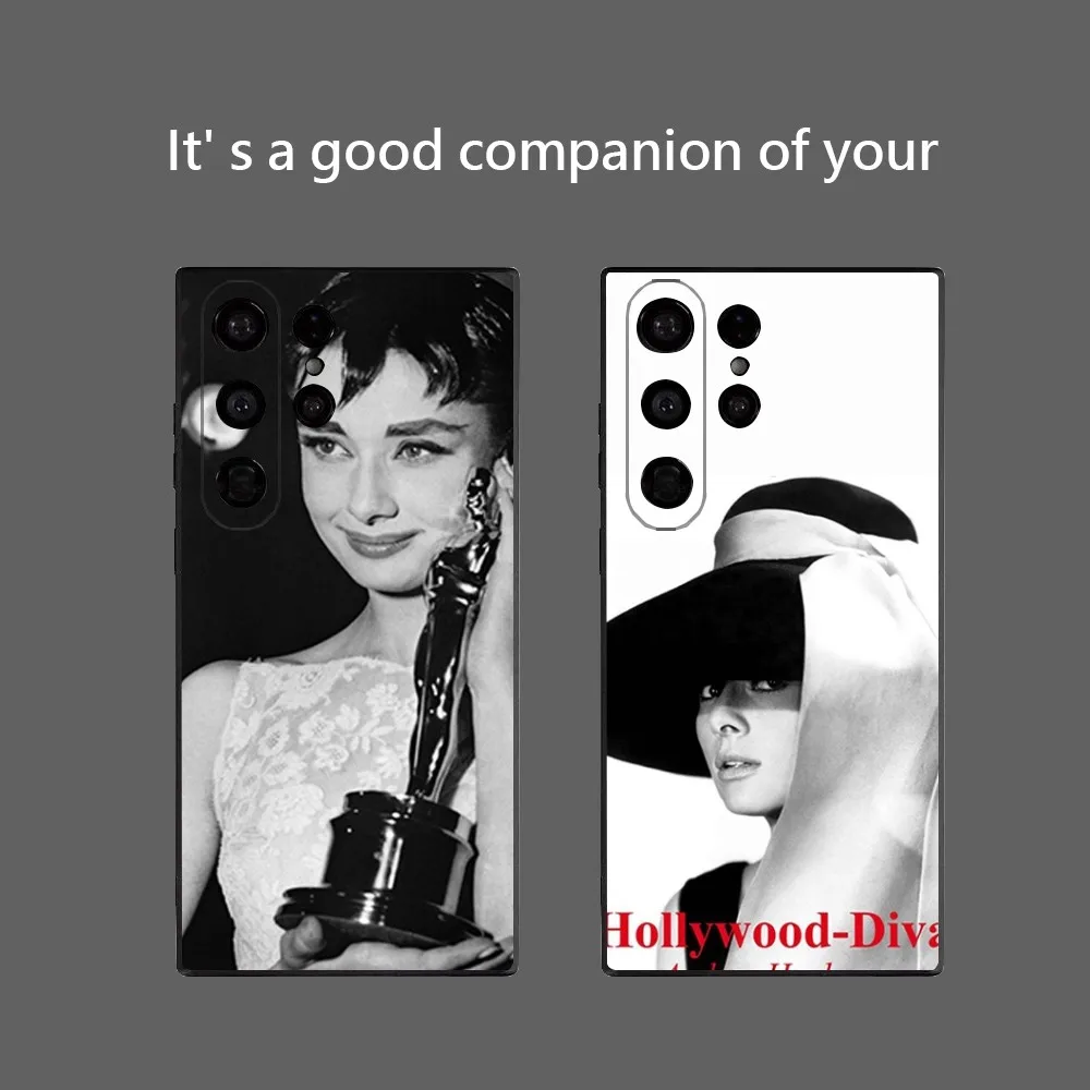 Actor A-Audrey H-Hepburn Phone Case For Samsung Galaxy S25 Ultra S22 S23 S24 Ultra S21 S20 5G Protective Soft Silicone TPU Funda